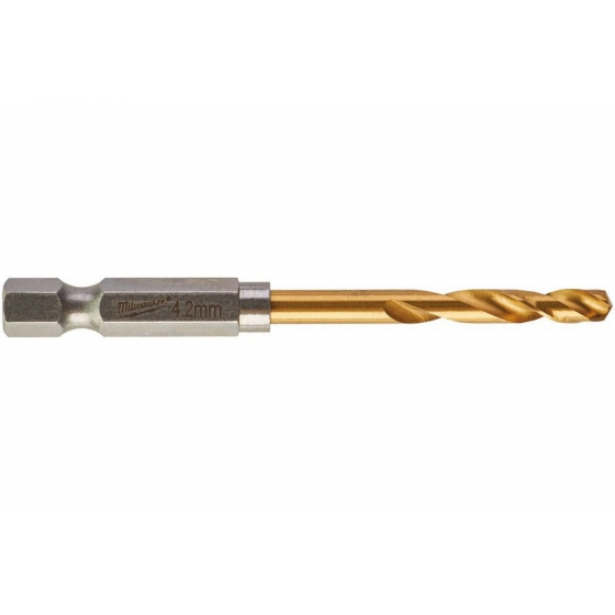 Сверло по металлу RedHEX HSS-G TiN (4.2х28х74 мм) Milwaukee 48894709