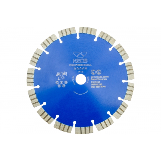 Диск алмазный Professional сегментный KEOS DBP02.230 Диск алмазный Professional сегментный KEOS DBP02.230