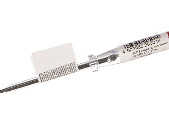Индикатор напряжения WITTE 220-250V 3,5х100 мм 240722000 Индикатор напряжения WITTE 220-250V 3,5х100 мм 240722000
