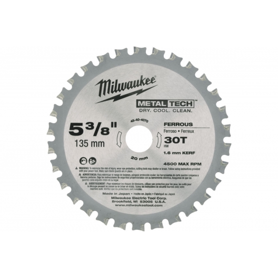 Диск пильный по металлу Milwaukee 48404070 Диск пильный по металлу Milwaukee 48404070