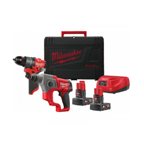 Набор инструментов M12 FPP2G2-402X: M12 FPD2; M12 CH; 2 x M12 B4, З/У C12 C, Milwaukee