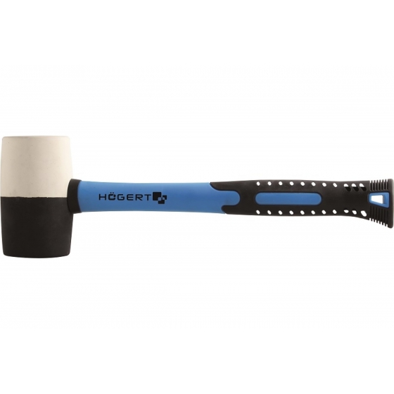 Резиновый молоток HOEGERT TECHNIK 680 г, с рукояткой из стекловолокна HT3B052