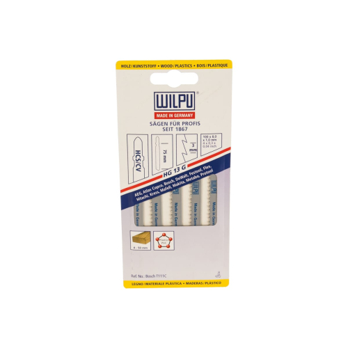 Пилка HG 13 G, дерево, пластмасса до 50 мм. (уп. 5 шт), WILPU Пилка HG 13 G, дерево, пластмасса до 50 мм. (уп. 5 шт), WILPU