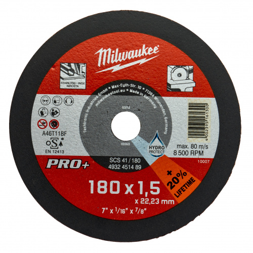 Диск отрезной по металлу/нерж.PRO+ SCS MILWAUKEE 4932451489 Диск отрезной по металлу/нерж.PRO+ SCS MILWAUKEE 4932451489
