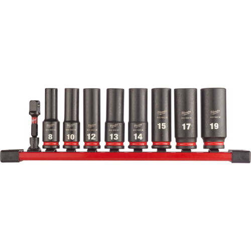 Набор ударных удлиненных головок Shockwave 3/8 на планке, (8 шт), Milwaukee 4932480455