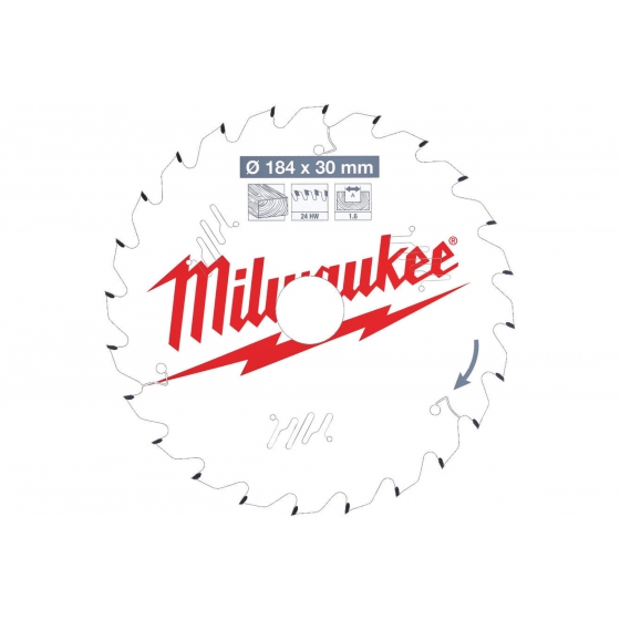 Диск пильный по дереву для циркулярной пилы Milwaukee Диск пильный по дереву для циркулярной пилы Milwaukee