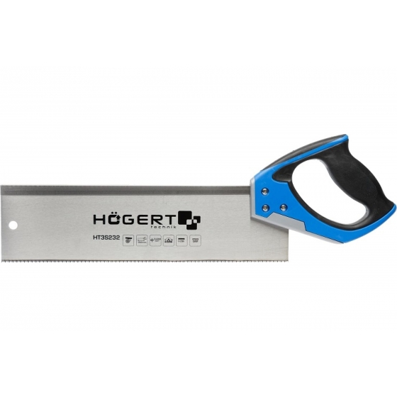 Обушковая ножовка HOEGERT TECHNIK 350 мм, 11 TPI, двухсторонняя заточка HT3S232 Обушковая ножовка HOEGERT TECHNIK 350 мм, 11 TPI, двухсторонняя заточка HT3S232