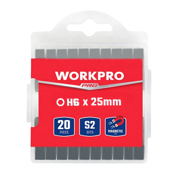 Набор бит 25xH6, (20 шт), WORKPRO