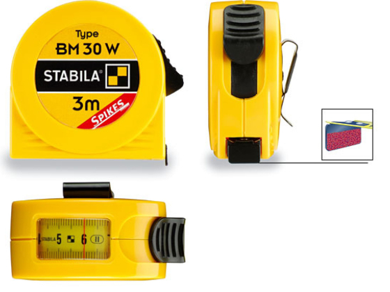 Рулетка STABILA тип BM 30 W SP 16456 Рулетка STABILA тип BM 30 W SP 3м х 16мм с окошком 16456