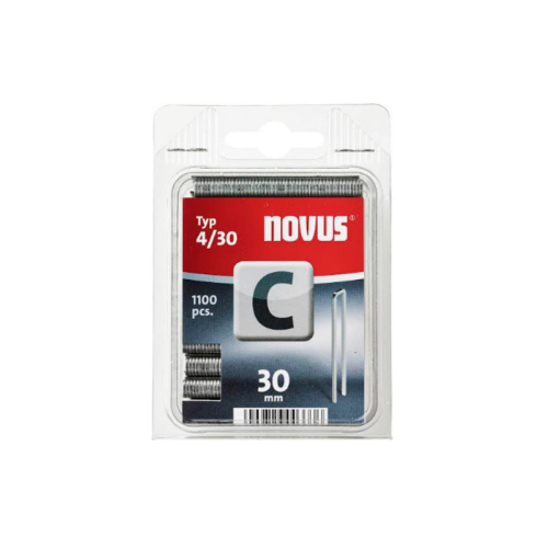 Скобы с узкой спинкой для степлера 1.1х6.1х30 мм. 4/30, Novus