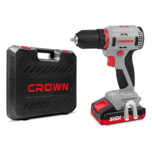 Шуруповерт б/щ аккумуляторный CT21091HX-2 BMС, 20 В. 55 Нм, CROWN