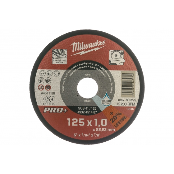 Отрезной диск PRO+ (125х22.2x1 мм) Milwaukee Отрезной диск PRO+ (125х22.2x1 мм) Milwaukee