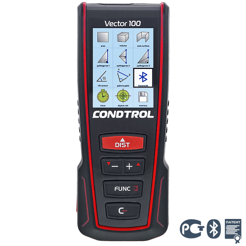 Дальномер лазерный Vector, 100 м, CONDTROL Дальномер лазерный Vector, 100 м, CONDTROL