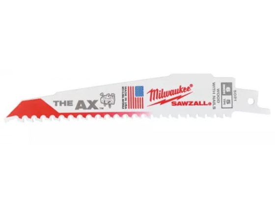 Полотно THE AX FANG TIP Milwaukee 48008021 Полотно THE AX FANG TIP по дереву с гвоздями и пластику (150х5 мм, 25 шт.) Milwaukee 48008021