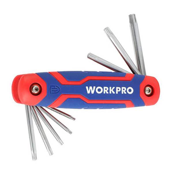 Набор 6-гранных складных ключей TORX, (8 пр), WORKPRO Набор 6-гранных складных ключей TORX, (8 пр), WORKPRO