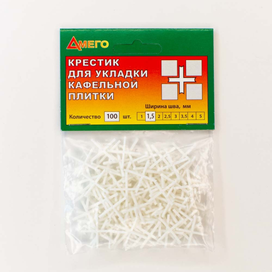 Крестики для кафеля 1,5 мм, (уп. 100 шт) Крестики для кафеля 1,5 мм, (уп. 100 шт)