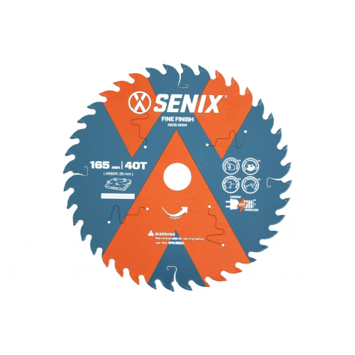 Диск пильный по дереву AECS-0004, 165х20 мм. 40Т, SENIX