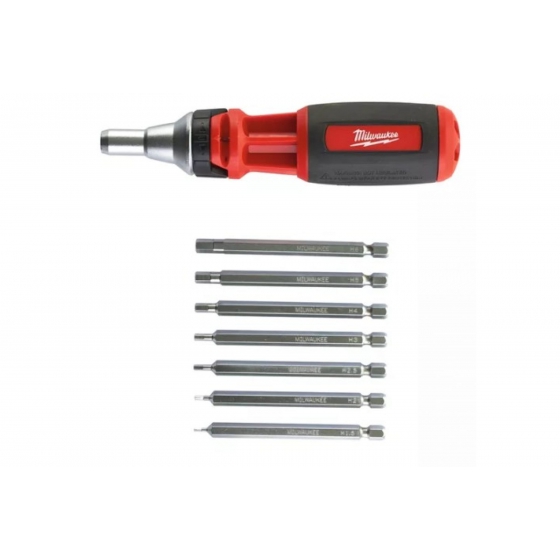 Отвертка HEX с трещоткой 10 в 1 Milwaukee 48229306 Отвертка HEX с трещоткой 10 в 1 Milwaukee 48229306