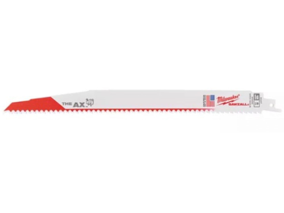 Полотно THE AX FANG TIP Milwaukee 48008027 Полотно THE AX FANG TIP по дереву с гвоздями и пластику (300х5 мм, 25 шт.) Milwaukee 48008027