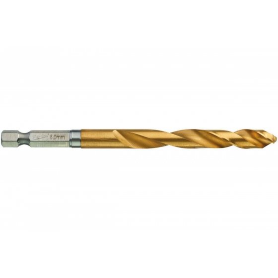 Сверло по металлу RedHEX HSS-G TiN (8х67х111 мм) Milwaukee 48894719