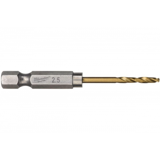 Сверло по металлу RedHEX HSS-G TiN Milwaukee 48894704 Сверло по металлу RedHEX HSS-G TiN (2 шт; 2.5х19х62 мм) Milwaukee 48894704
