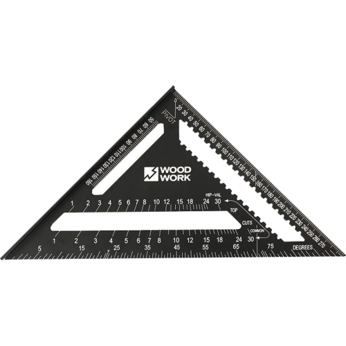 Угольник плотницкий 300 мм. алюминиевый метрический, Woodwork