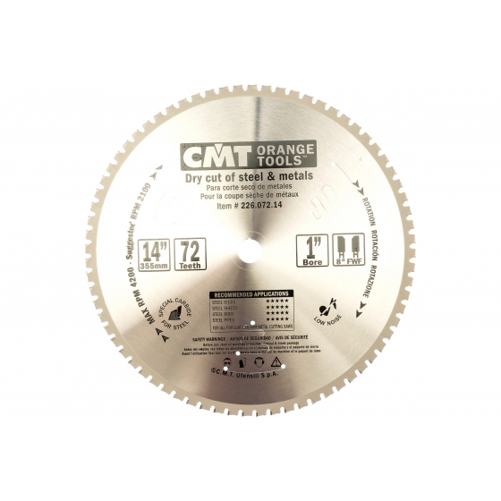 Диск пильный по металлу CMT 226.072.14 Диск пильный по металлу CMT 226.072.14