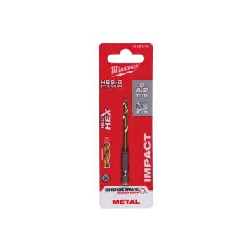 Сверло по металлу RedHEX HSS-G TiN (4.2х28х74 мм) Milwaukee 48894709