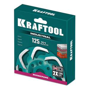 Чашка алмазная сегментная Boomerang 125 мм, KRAFTOOL INDUSTRIAL 33445-125