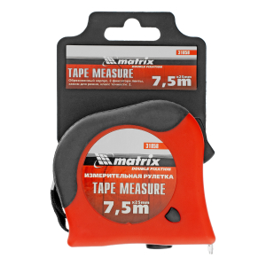 Рулетка Double fixation 7.5 м. х 25 мм. двойная фиксация, Matrix