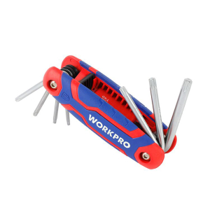 Набор 6-гранных складных ключей TORX, (8 пр), WORKPRO Набор 6-гранных складных ключей TORX, (8 пр), WORKPRO