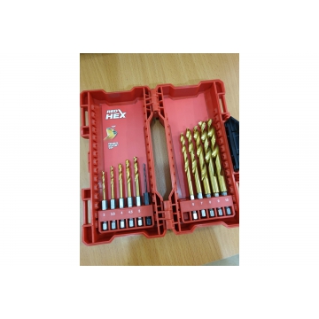 Набор сверл по металлу RedHEX HSS-G TiN Milwaukee Набор сверл по металлу RedHEX HSS-G TiN 10 шт. Milwaukee 48894759