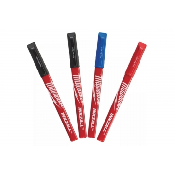 Ручки INKZALL Fine Tip (черный, синий, красный) 4 шт. Milwaukee 48223165
