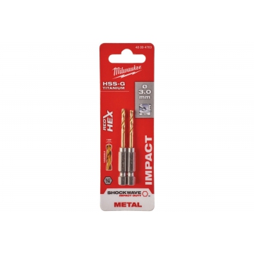 Сверло по металлу RedHEX HSS-G TiN (2 шт; 3х23х65 мм) Milwaukee 48894763