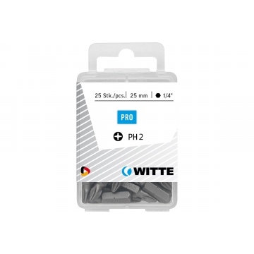 Бита PH2 х 25 мм WITTE 427021200 Бита PH2 х 25 мм (25 шт.) WITTE 427021200