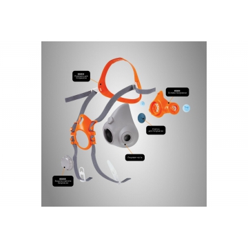 Промышленная полумаска Jeta Safety размер L 6500-L