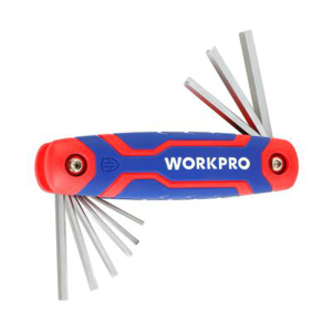 Набор 6-гранных дюймовых ключей SAE, (9 пр), WORKPRO