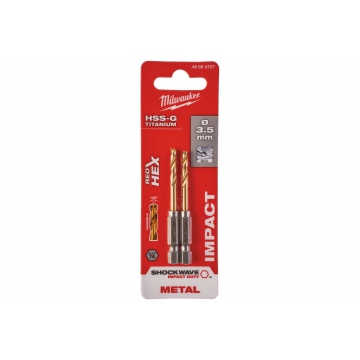 Сверло по металлу RedHEX HSS-G TiN (2 шт; 3.5х25х69 мм) Milwaukee 48894707