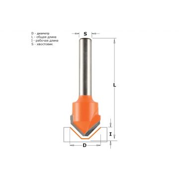 Фреза пазовая V-образная ALUCOBOND CMT 915.002.11 Фреза пазовая V-образная ALUCOBOND CMT 915.002.1