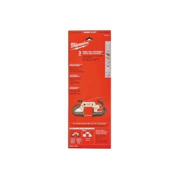 Полотно по металлу Milwaukee 48390531 Полотно по металлу (3 шт; 1140 мм; 25TPI) для ленточной пилы Milwaukee 48390531