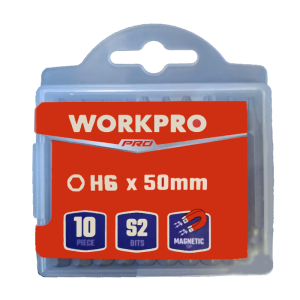 Набор бит 50xH6 (10 шт), WORKPRO Набор бит 50xH6 (10 шт), WORKPRO