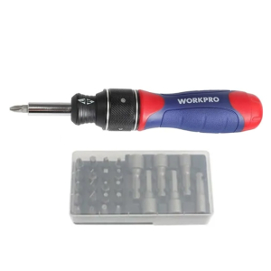 Отвертка 2X DRIVE с трещоткой, 29 пр., WORKPRO Отвертка 2X DRIVE с трещоткой, 29 пр., WORKPRO