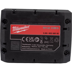 Аккумулятор M12 HB5 (12В; 5.0 А/ч; Li-ion) Milwaukee 4932480165