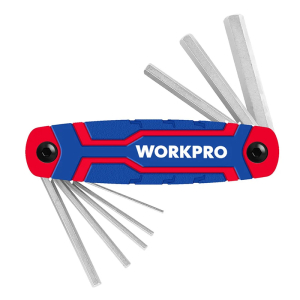 Набор 6-гранных складных ключей PRO, (8 пр), WORKPRO