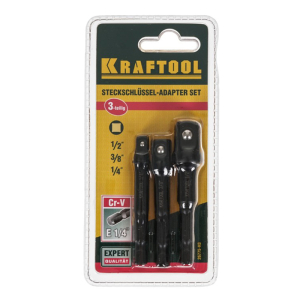 Набор адаптеров для торцевых головок, (3 шт), KRAFTOOL Набор адаптеров для торцевых головок, (3 шт), KRAFTOOL