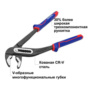 Клещи трубные с быстрой регулировкой 2К 300 мм. CR-V, WORKPRO