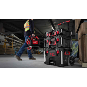 Набор кейсов PACKOUT (ящик на колесах+большой кейс+кейс), Milwaukee 4932464244