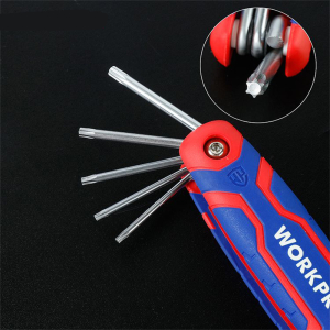 Набор 6-гранных складных ключей TORX, (8 пр), WORKPRO Набор 6-гранных складных ключей TORX, (8 пр), WORKPRO