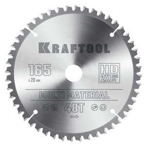 Диск пильный Multi Material 165х20 мм. 48Т, KRAFTOOL Диск пильный Multi Material 165х20 мм. 48Т, KRAFTOOL