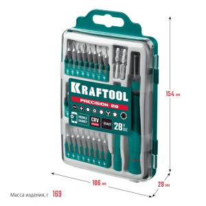 Отвертка для точных работ Precision, 28 предметов, KRAFTOOL